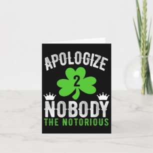 St. Patrick's Day Funny Fighter Drinker Irish Cono Card