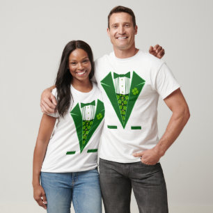 St. Patrick's Day Funny Green Tuxedo Shirt