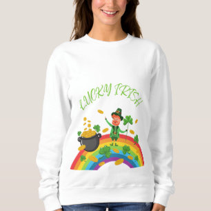 St. Patricks Day -Funny Lucky Irish Leprechaun     Sweatshirt