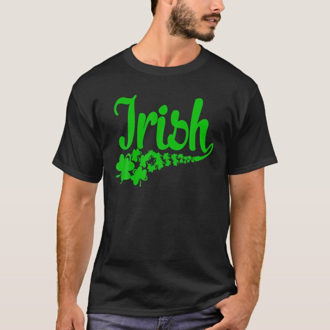 St Patricks Day Funny Lucky Shamrock Irish T-Shirt (Front)
