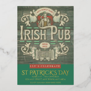 St Patrick's Day Funny Personalised Irish Pub