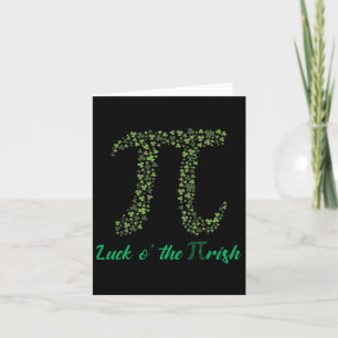 St Patricks Day Funny Pi Luck O' The Pi-rish Gifts Card
