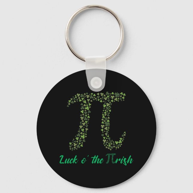 St Patricks Day Funny Pi Luck O' The Pi-rish Gifts Key Ring (Front)