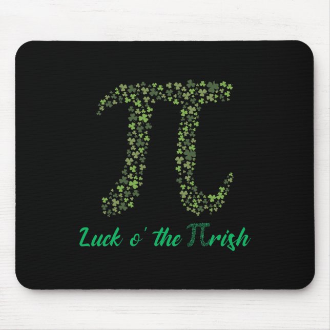 St Patricks Day Funny Pi Luck O' The Pi-rish Gifts Mouse Mat (Front)