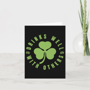 St. Patricks Day Funny Saying Quote Drinks Well Wi Card