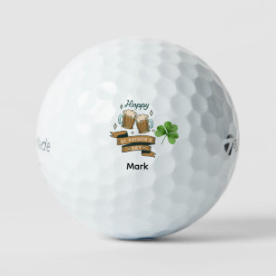 . St. Patrick's Day funny saying with beer Golf Balls
