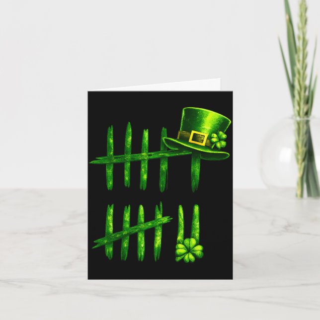 St patrick's day funny six seven meme 67 6 7 boys  card (Front)
