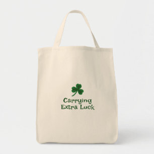 St. Patrick's Day, Funny Text  Carrying Extra Luck Tote Bag