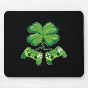 St. Patrick's Day Gamer Funny Video Game Controlle Mouse Mat