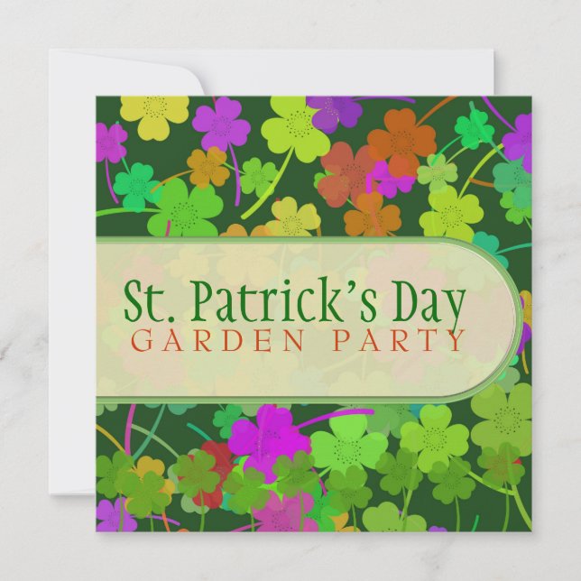 St. Patrick's Day Garden Party Invitations (Front)