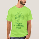 St Patrick's Day Geometry T-Shirt<br><div class="desc">Happy St. Patrick's Day to all you math geeks and geometry teachers! This shamrock shows the equation for the area of a circle, diagrams of the circumference, diameter, radius, sector, arc and chord for circles, plus a few other things. In addition, for the truly curious: the small centre circle shows...</div>