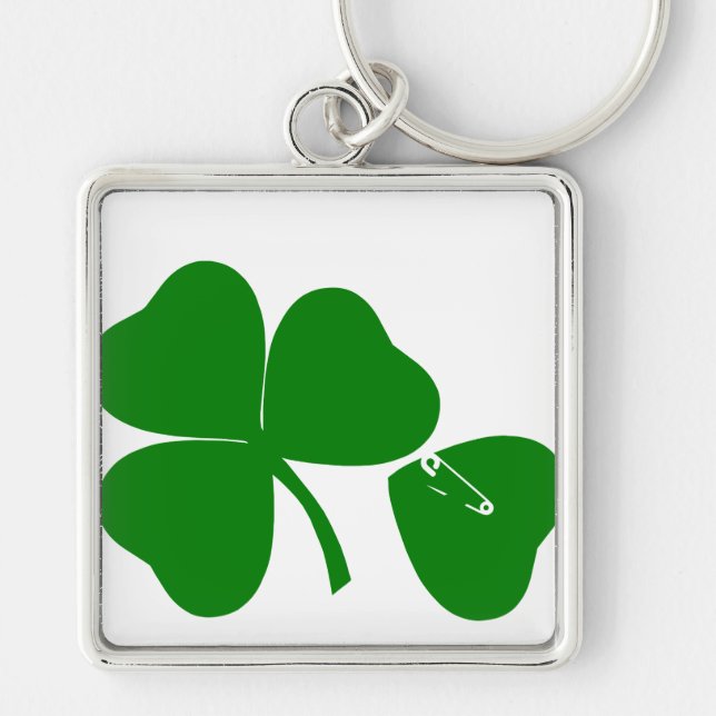 St Patrick's Day - Get Lucky 3+1 = 4 Key Ring (Front)