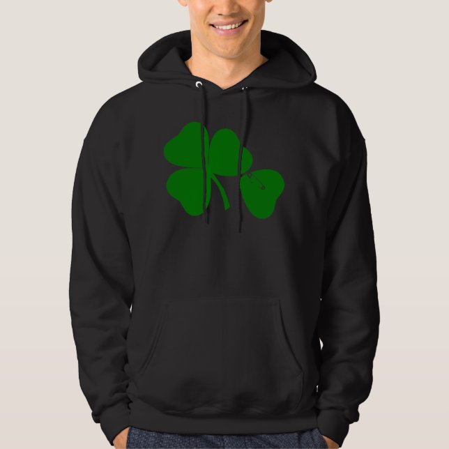 St Patrick's Day - Get Lucky 3 + 1 leaves = 4 Hoodie (Front)