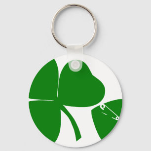 St Patrick's Day - Get Lucky 3 + 1 leaves = 4 Key Ring