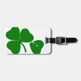 St Patrick's Day - Get Lucky 3 + 1 leaves = 4 Luggage Tag