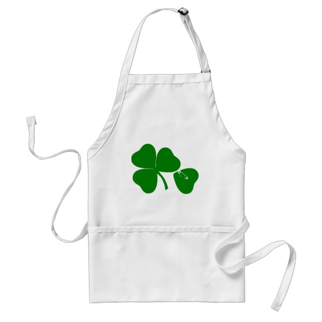 St Patrick's Day - Get Lucky 3 + 1 leaves = 4 Standard Apron (Front)