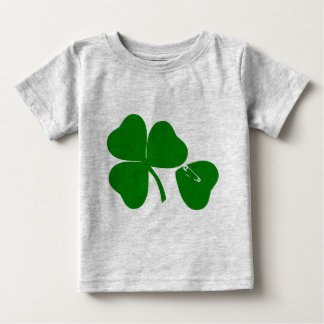 St Patrick's Day Get Lucky Safety Pin Baby Romper T-Shirt