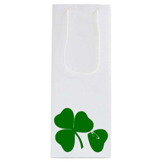 St Patrick's Day Get Lucky Safety Pin Gift Bag (Front)