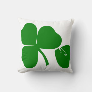 St Patrick's Day Get Lucky Safety Pin Pillow