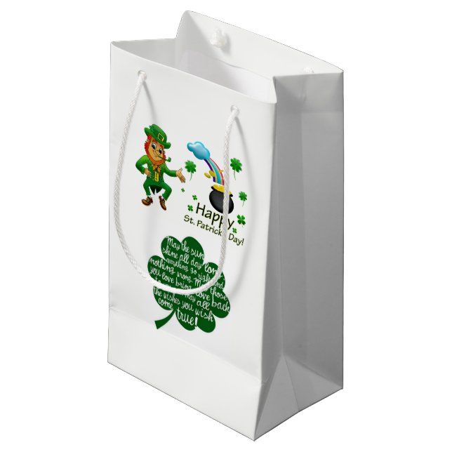 St. Patrick's Day Gift Bag (Front Angled)