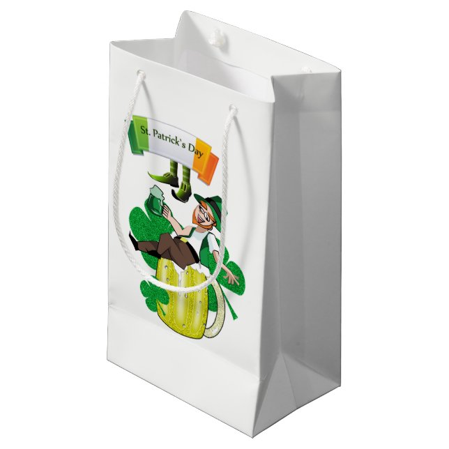 St. Patrick's Day Gift Bag Beer (Front Angled)