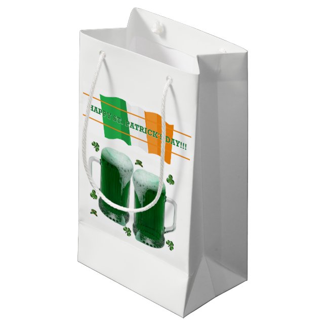 St. Patrick's Day Gift Bag Beer (Front Angled)