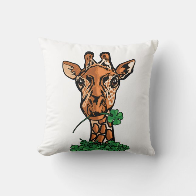 St. Patricks Day Giraffe Cushion (Front)