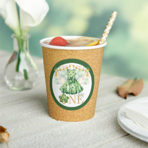 St Patrick's Day Girl First Birthday Lucky One Paper Cups