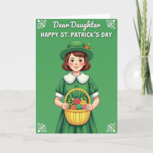 St Patricks Day Girl Joy Card