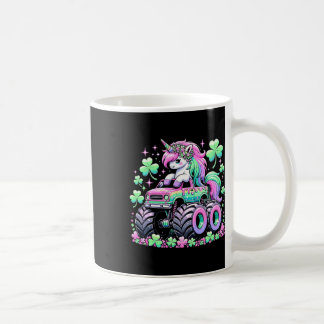 St Patricks Day Girl Monster Truck Unicorn St Patr Coffee Mug