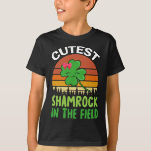 St Patricks Day Girls Toddler Cutest Shamrock In T T-Shirt