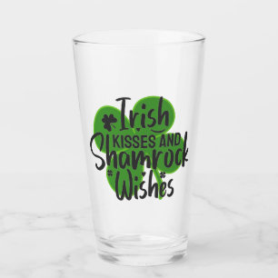St Patrick's Day Glass with Quote