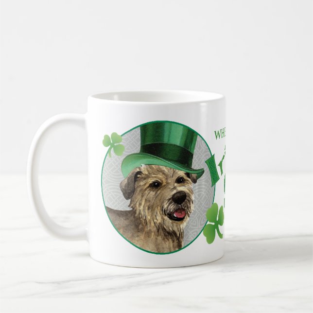St. Patrick's Day Glen of Imaal Terrier Coffee Mug (Left)