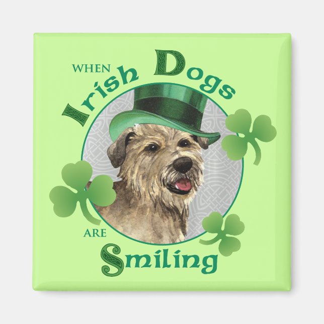 St. Patrick's Day Glen of Imaal Terrier Magnet (Front)