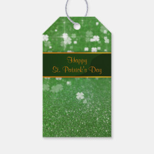 St. Patrick's Day Glitter Shamrock Gift Tags