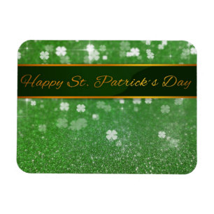 St. Patrick's Day Glitter Shamrock Magnet