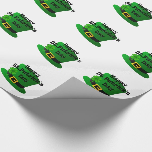 St Patricks Day Glossy Wrapping Paper (Corner)