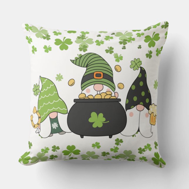 St. Patrick's Day Gnome Cushion (Front)