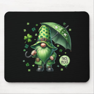 St Patricks Day Gnome With Green Beard Funny Pinch Mouse Mat