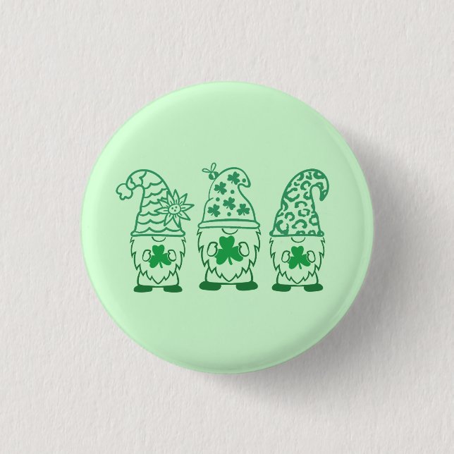 St. Patrick's Day Gnomes-60682 3 Cm Round Badge (Front)