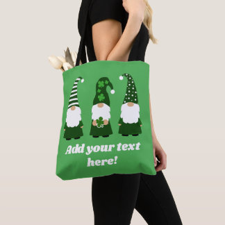 St Patricks Day Gnomes Cute Personalised Tote Bag