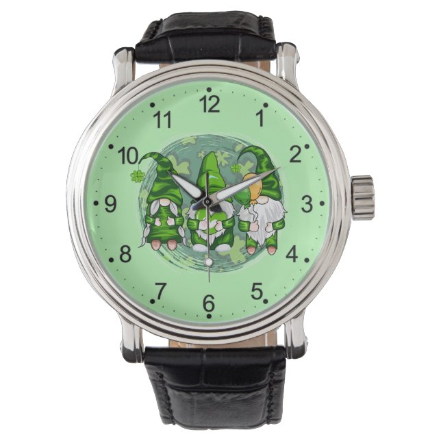 St. Patrick's Day Gnomes Shamrock Gnomes-54989 Watch (Front)
