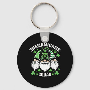 St Patricks Day Gnomes Shenanigans Squad 2024 Men  Key Ring