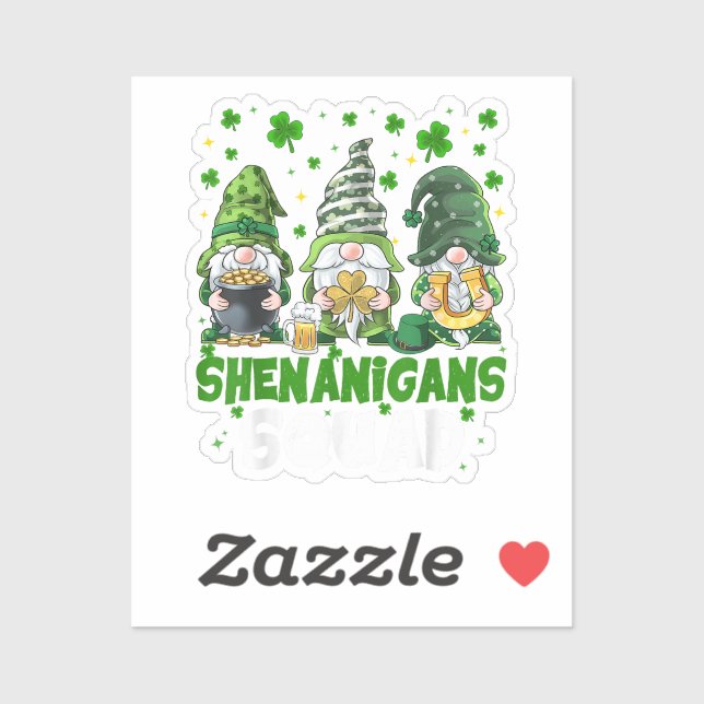 St Patricks Day Gnomes Shenanigans Squad Saint  (Sheet)