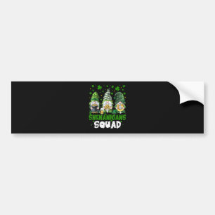 St Patricks Day Gnomes Shenanigans Squad Saint Bumper Sticker