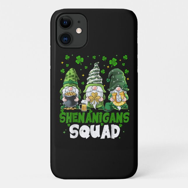 St Patricks Day Gnomes Shenanigans Squad Saint  Case-Mate iPhone Case (Back)