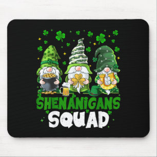 St patricks day gnomes shenanigans squad saint mouse mat