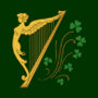 St Patrick's Day Gold Harp and Shamrocks Cushion - 26.50 St Patrick's Day Gold Harp and Shamrocks Cushion