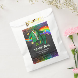 St. Patrick's Day Gold Rainbow Clover Baby Shower Favour Bags