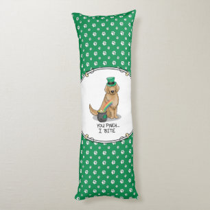 St. Patrick's Day Golden Retriever Dog Body Cushion
